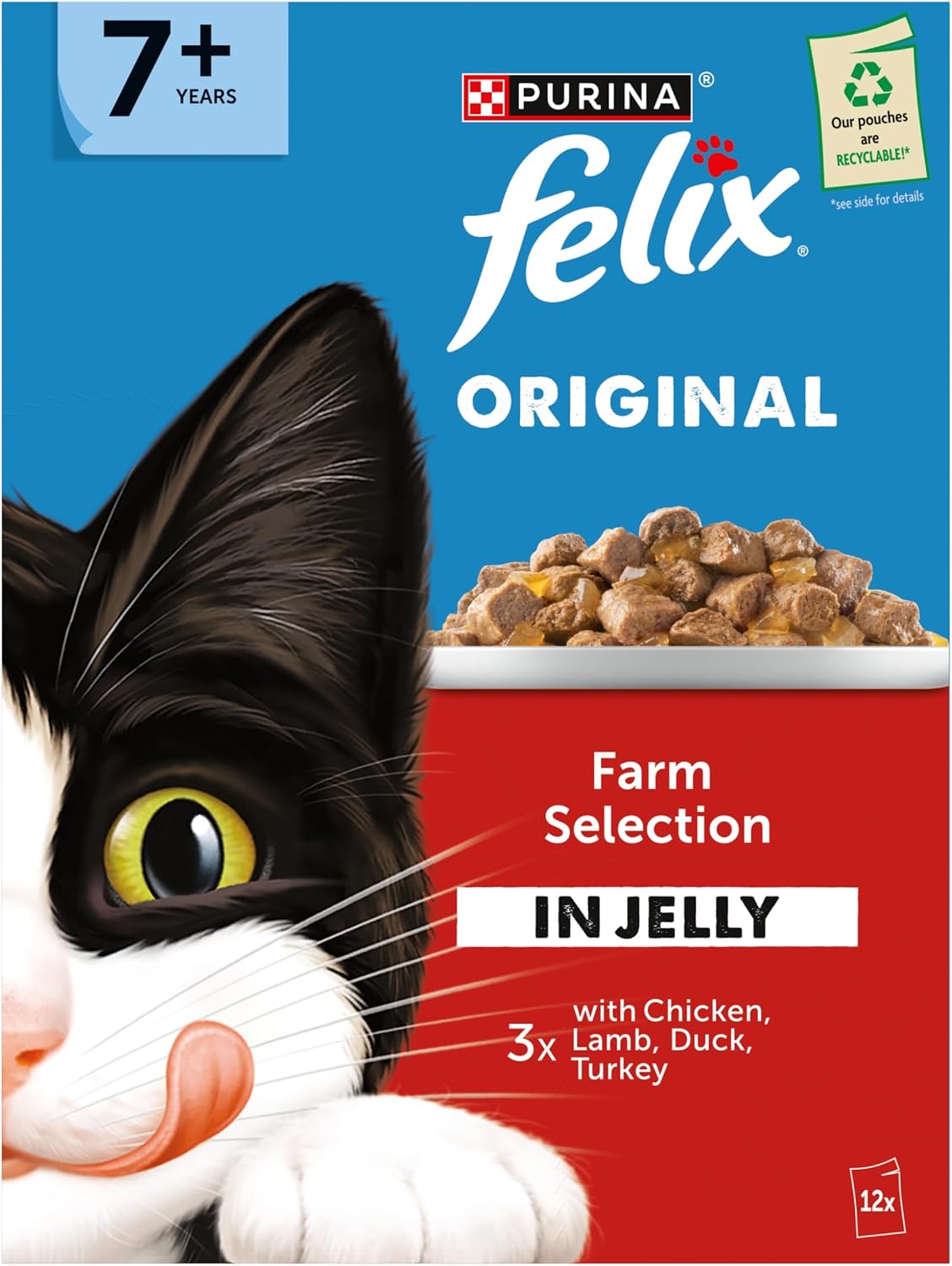 FELIX Original Farm Selection in Jelly Wet Cat Food 12x85g