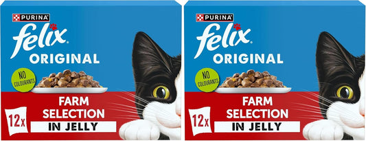 FELIX Original Farm Selection in Jelly Wet Cat Food 12x85g
