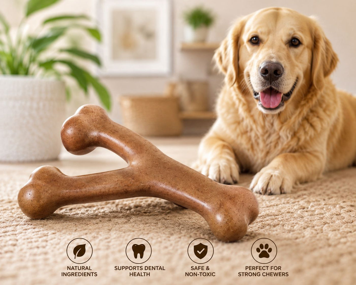 Indestructible Wishbone Dog Chew Toy for Aggressive Chewers